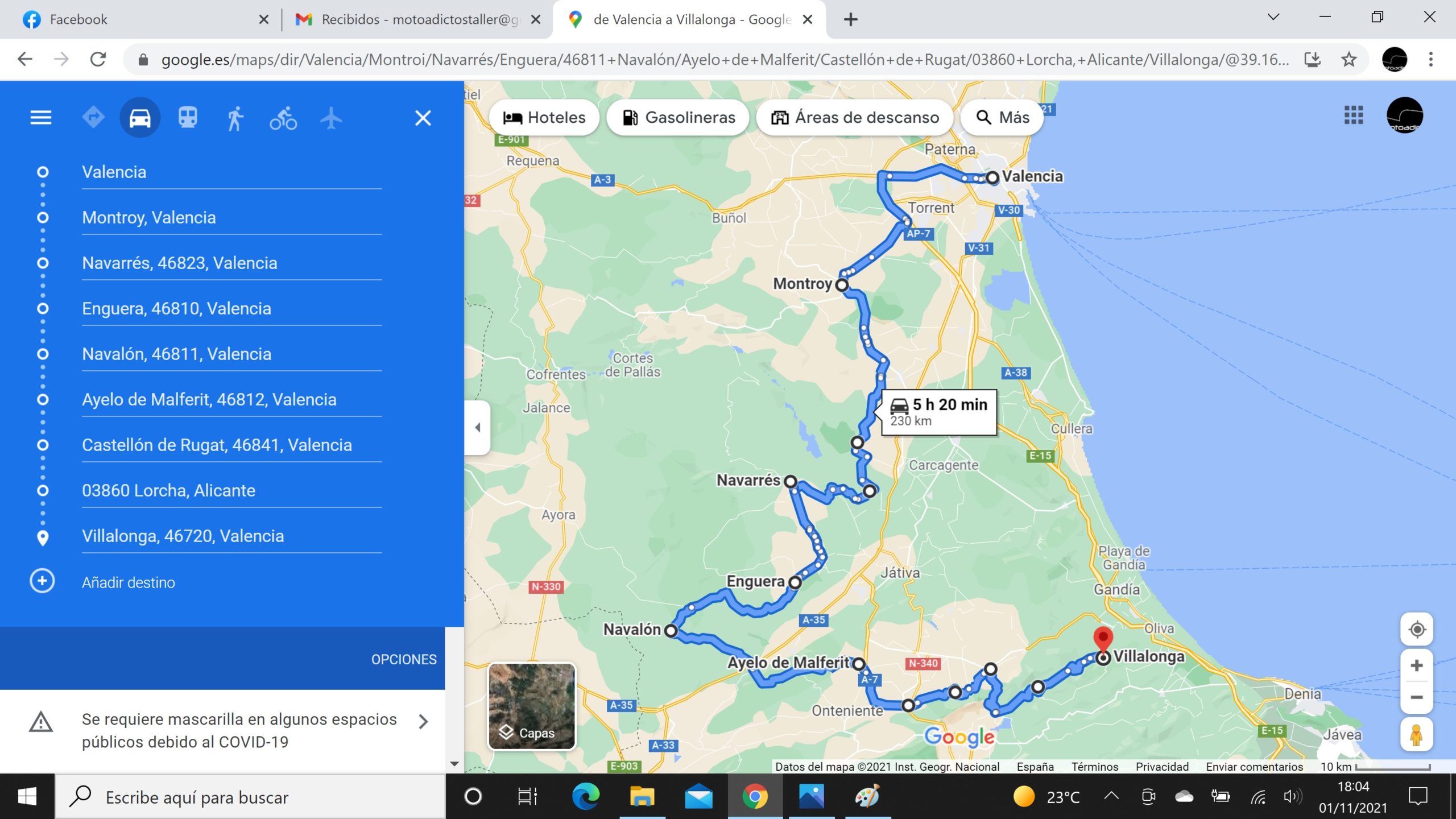 RUTAS VARIAS/EN CONSTRUCCIÓN
